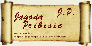Jagoda Pribišić vizit kartica